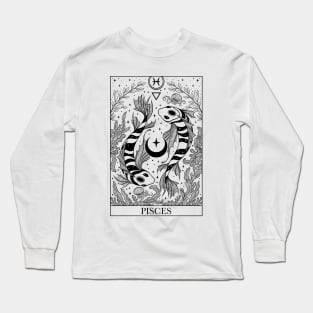 Zodiac sign tarot card Pisces Long Sleeve T-Shirt